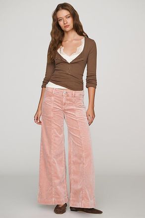 Pilcro Nico Corduroy Mid-Rise Flare Jeans