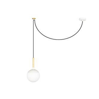 Netlighting Mine 1 Light Globe Ceiling Pendant White Wood E27