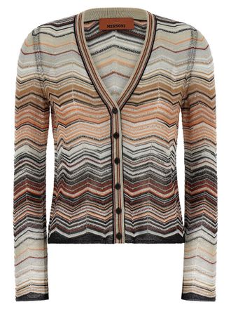 Missoni Chevron-Lam&eacute;-Cardigan