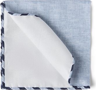 Brunello Cucinelli Silk pocket square in Azure at Nordstrom
