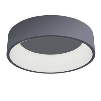 Netlighting Modern LED Flush Ceiling Light Gray Warm White 3000K 1760lm in Grey