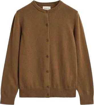 GANT Lammy button-up vest - Bruin