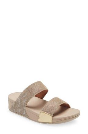 FitFlop Lulu Glitz Slide Sandal in Platino at Nordstrom Rack, Size 10