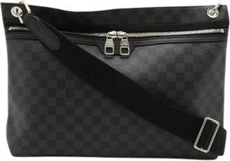Louis Vuitton Pre-owned Cross Body Bags, male, Black, Size: ONE SIZE Pre-owned Hunter Damier Graphite Shoulder Bag