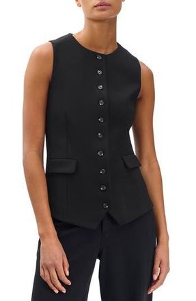 Rag & Bone Irina Ponte Longline Vest in Black at Nordstrom Rack, Size 12