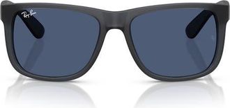 Ray-Ban Justin 51mm Square Sunglasses in Opal Grey /Dark Blue at Nordstrom
