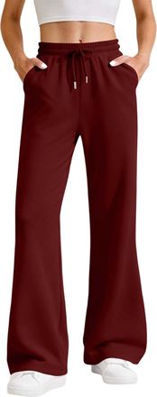 Generic Trousers Women Solid Color High Waist Womens Joggers with Pockets Four Seasons Fashion Plus Size Casual Sports Ladies Jogging Tracksuit Bottoms Athlet