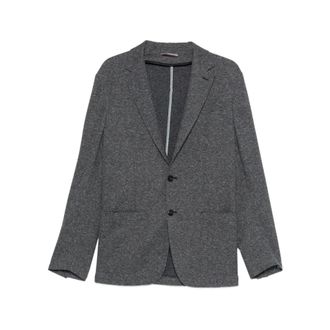 Canali Blazers, male, Gray, Size: XL Single-Breasted Blazer