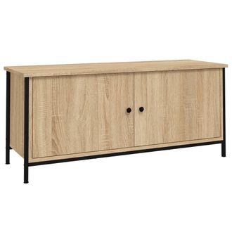 vidaXL Vidaxl - Mueble Tv Con Puertas Contrachapada Roble Sonoma 102x35x45 Cm