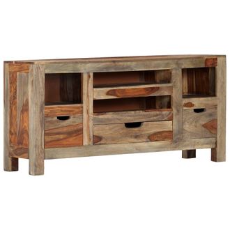vidaXL Credenza Grigia 100x30x50 Cm In Legno Massello Di Acacia - Vidaxl