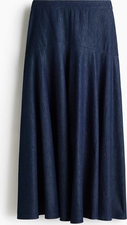 H&M Ausgestellter Denimjupe - Blue