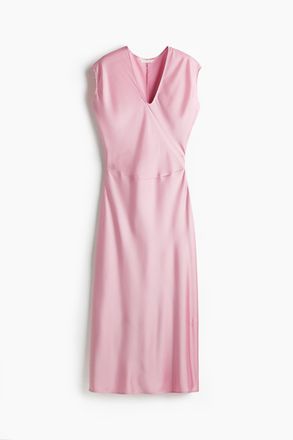 H&M Satinkleid - Hellrosa