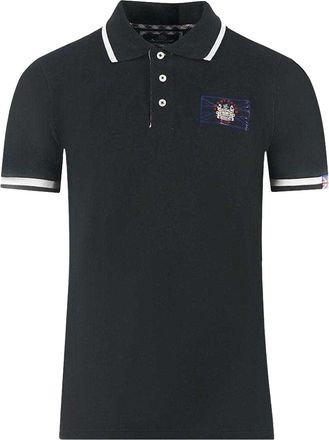 Aquascutum Unisex Volwassenen London Union Jack Poloshirt (Zwart)