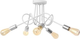 Netlighting Oxford Multi Arm Semi Flush Ceiling Light White Chrome 50cm