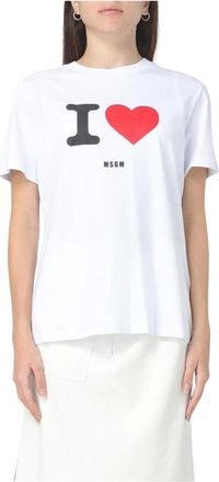 Msgm Mujer, Camisetas, Blanco, Talla: 2XS