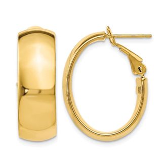 Diamond2Deal 14K Yellow Gold Round Hoop Earrings