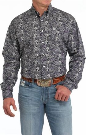 Cinch Mens Paisley Print Classic Shirt In Multi