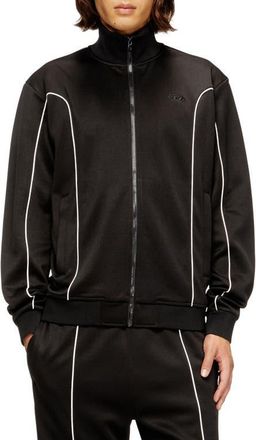 Diesel S-Locking-Do Full Zip Sweatshirt in Black at Nordstrom, Size X-Large