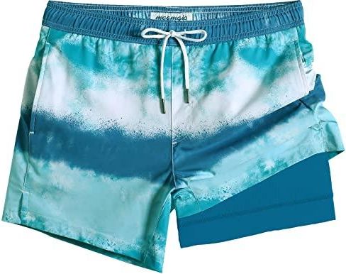 Swim Shorts Short De Bain Homme MaaMgic - Motif Vintage, Séchage Rapide, Taille Haute, Loose Short Bain Cordon Serrage Plage
