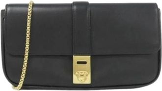 Ferragamo Pre-owned Shoulder Bags, female, Black, Size: ONE SIZE Pre-owned Calf Shoulder Bag