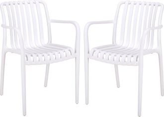 Safavieh Outdoor Set Of 2 Holly Dining Armchairs