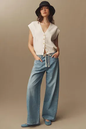 Citizens Of Humanity Brynn Drawstring High-Rise Wide-Leg Jeans