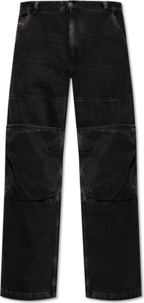 Diesel Jeans, Heren, Zwart, W31 L32, Katoen, Wijde Jeans