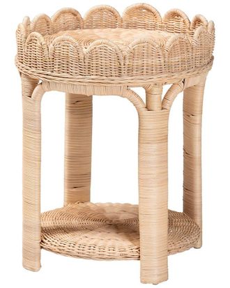 Baxton Studio Latoya Natural Rattan End Table