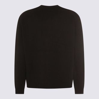 Maison Kitsun&eacute; Mens Sweaters Black-Medium Grey Melange _wo Black/medium