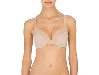 Natori Hidden Glamour Full Fit Contour Underwire 736044 Womens Bra Cafe : 38C, Lace/Microfiber/Nylon