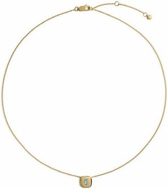 Monica Vinader Gemdrop Chain Necklace in 18K Gold Vermeil /Blue Topaz at Nordstrom