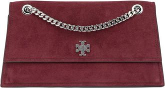 Tory Burch Suede Chain Shoulder Bag - Dames - Schoudertassen - Rood - ONE Size - Su&egrave;de - Tassen