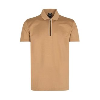 HUGO BOSS Beige Polo Shirt with Signature Stripes - male - Hugo - Polo Shirts - Beige - M - Tops