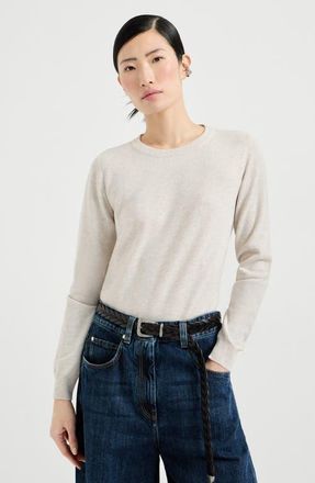 Brunello Cucinelli Cashmere sweater in Oyster at Nordstrom, Size Xx-Large Eu