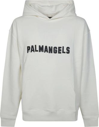 Palm Angels Palm Hills Regular Hoodie - Heren - Sweatshirts & Hoodies - Wit - Maat: M Katoen