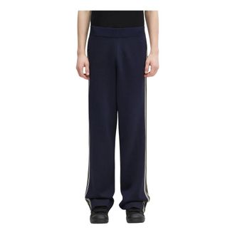 Wales Bonner Wales Bonner, Broeken, Heren, Blauw, L, Polyester, Tide Track Pant