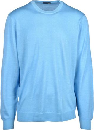 Drumohr Maglioncino Girocollo - Heren - Truien - Blauw - Maat: 3XL Wol