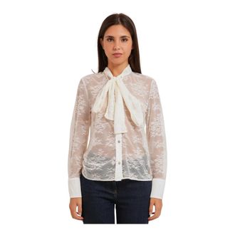 Yes-Zee Camicia con fiocco - - Blouses & Shirts - Donna - Bianco - L
