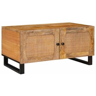 vidaXL Coffee Table Natural 80 x 50 x 40 cm Solid Mango Wood vidaXL