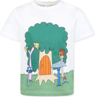 Stella McCartney printed T-shirt - kids - Organic Cotton - 12 - White