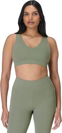 Sweaty Betty Ultimate Studio Voop Light Support Bra Womens Bra Willow Green : MD, Elastane/Polyamide