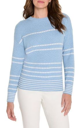 Nic+Zoe Circle Cotton & Cashmere Blend Sweater in Blue Multi at Nordstrom, Size Xx-Large