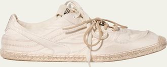 Miu Miu Canvas Espadrille Low-Top Sneakers