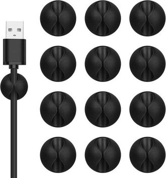 No Brand 12 Abrazaderas Para Cables, Soporte Para Cables, Enrutamiento De Cables, Fijaci&oacute;n De Cables, Organizador De Cables, Ensamblaje De Cables, Gesti&oacute;n De C