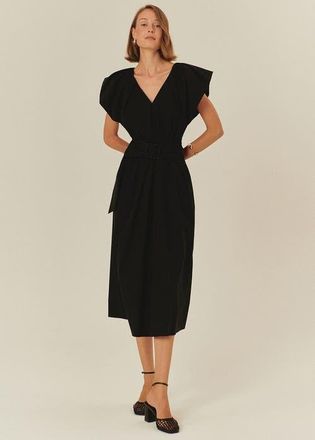 Exquise Sabrina Midi Dress in Black at Nordstrom, Size Small