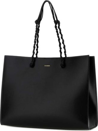 Jil Sander Womens Tangle Tote Black Calf