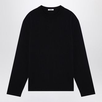 Tekla Black Pyjama Crew Neck Sweater