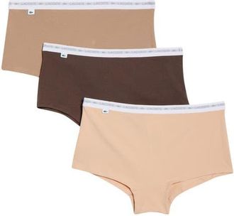 Lacoste 3-Pack Briefs in Biscuit/baguette/grume at Nordstrom, Size Xxx-Large