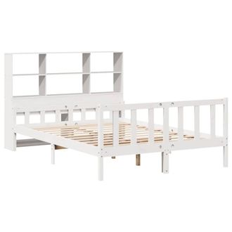 Berkfield Home Decorative Bookcase Bed without Mattress White 160x200 cm Solid W