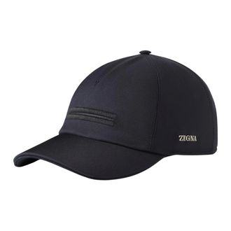 Ermenegildo Zegna Baseballpet - Heren - Accessoires - Blauw - Maat: M Katoen
